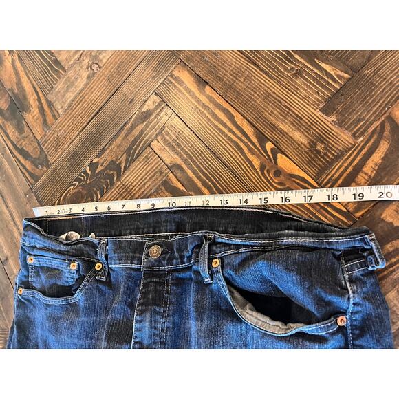 Levis 505 Jeans Men Blue 40x32 Cowboy Classic Western Dark Academia Twee Aztec - Picture 5 of 10